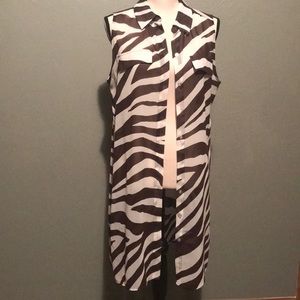 Sleeveless animal print kimono from Chico’s